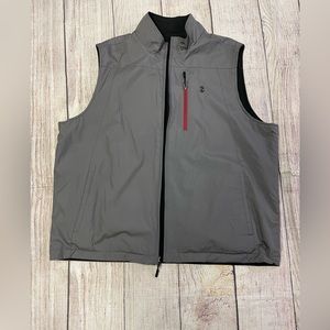 Izod Gray Black Reversible vest side pockets outside is gray inside black SZ XXL